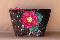 Cowhide Makeup Bag