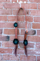 Leather Flower Headstall