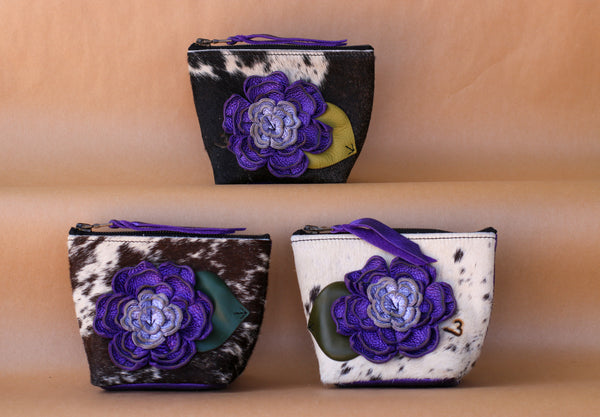 Cowhide MINI Makeup Bag