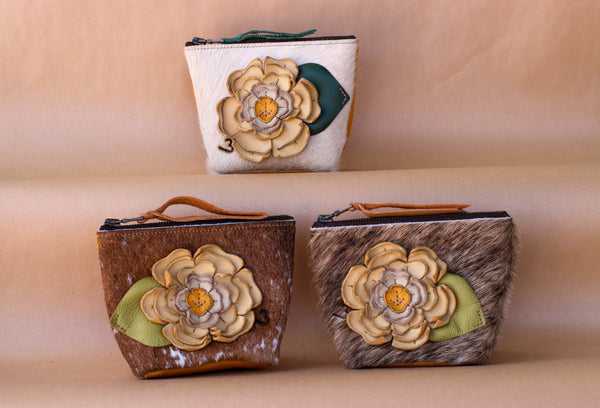 Cowhide MINI Makeup Bag