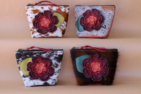 Cowhide MINI Makeup Bag