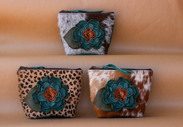 Cowhide MINI Makeup Bag