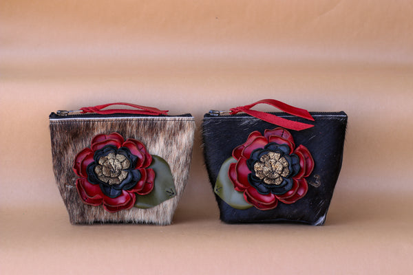 Cowhide MINI Makeup Bag