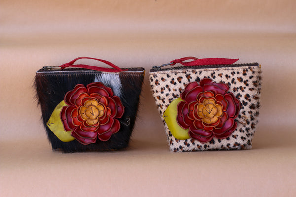 Cowhide MINI Makeup Bag