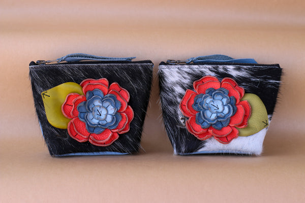Cowhide MINI Makeup Bag