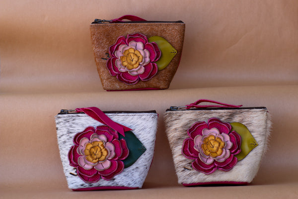 Cowhide MINI Makeup Bag
