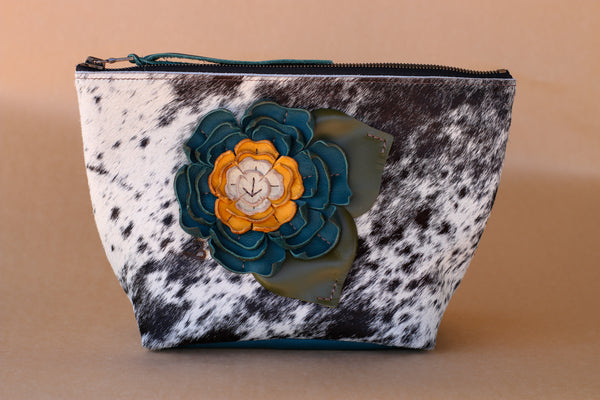 Cowhide Makeup Bag