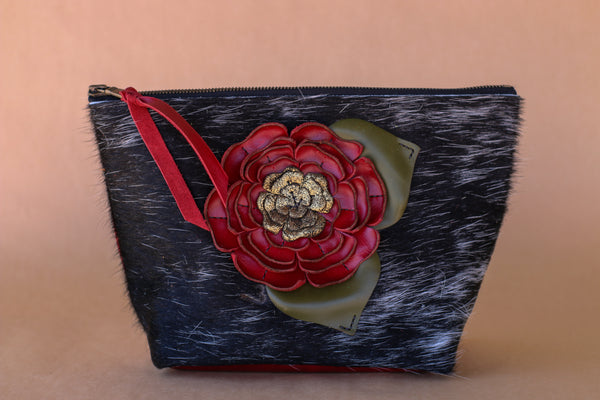 Cowhide Makeup Bag