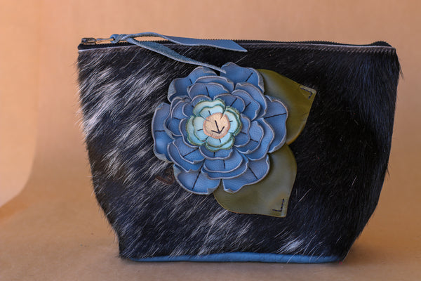 Cowhide Makeup Bag