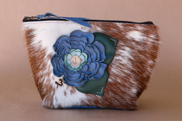 Cowhide Makeup Bag