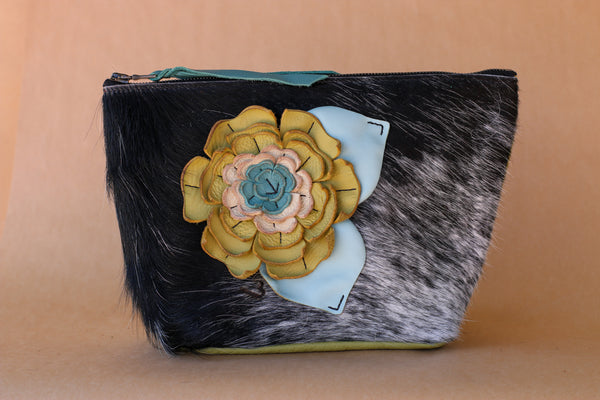 Cowhide Makeup Bag