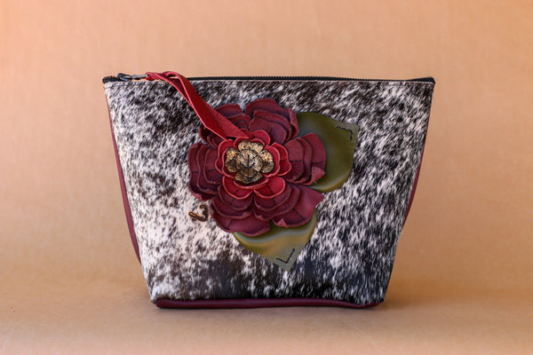 Cowhide Makeup Bag