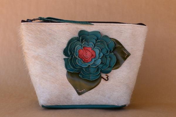Cowhide Makeup Bag