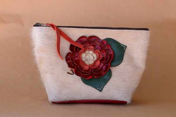 Cowhide Makeup Bag