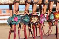 Leather Flower Headstalls