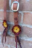 Leather Flower Headstall
