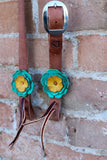 Leather Flower Headstall