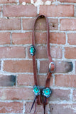 Leather Flower Headstall
