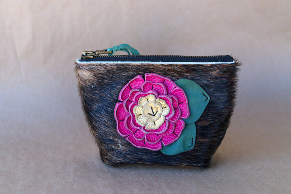 Mini Cowhide Makeup Bag