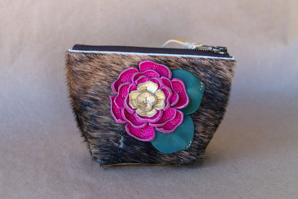 Mini Cowhide Makeup Bag