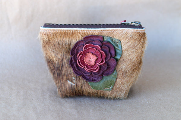 Mini Cowhide Makeup Bag