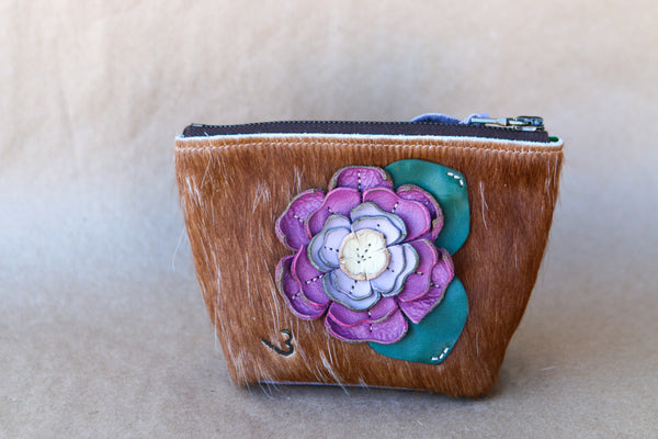 Mini Cowhide Makeup Bag
