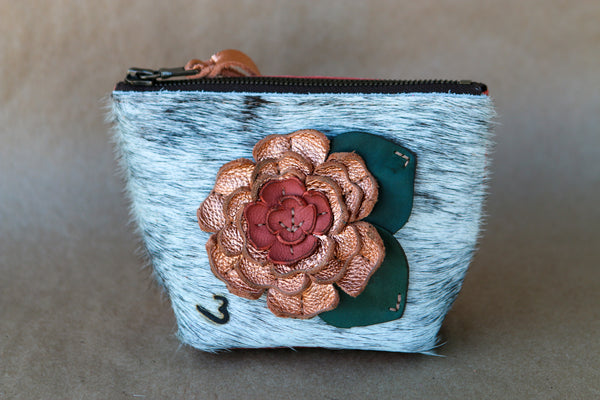 Mini Cowhide Makeup Bag