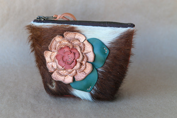 Mini Cowhide Makeup Bag