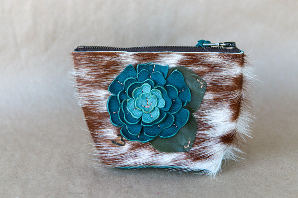 Mini Cowhide Makeup Bag