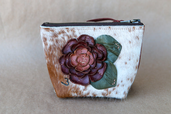 Mini Cowhide Makeup Bag