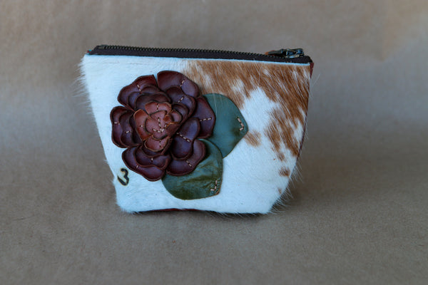 Mini Cowhide Makeup Bag