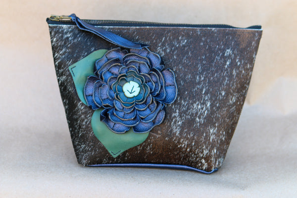 Cowhide Makeup Bag
