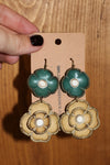 Leather Flower Earrings