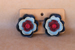 Leather Flower Earrings