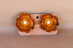 Leather Flower Earrings