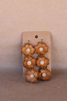 Leather Flower Earrings